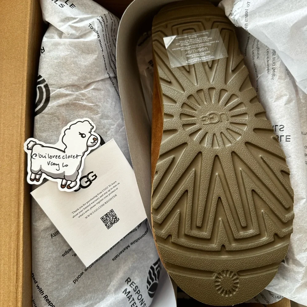 🤎Brand New UGG Tasman Chestnut Slip-On Slippers - Womens 9 (40)🤎 - Picture 3 of 3